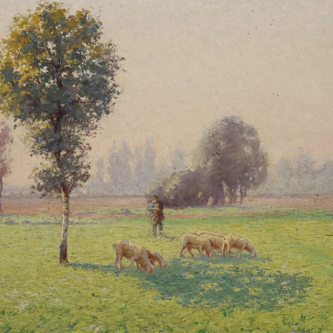 Antique Painting Signed R.lo Pellegrini Oil on Hardboard XX Century | Art | 20th Century