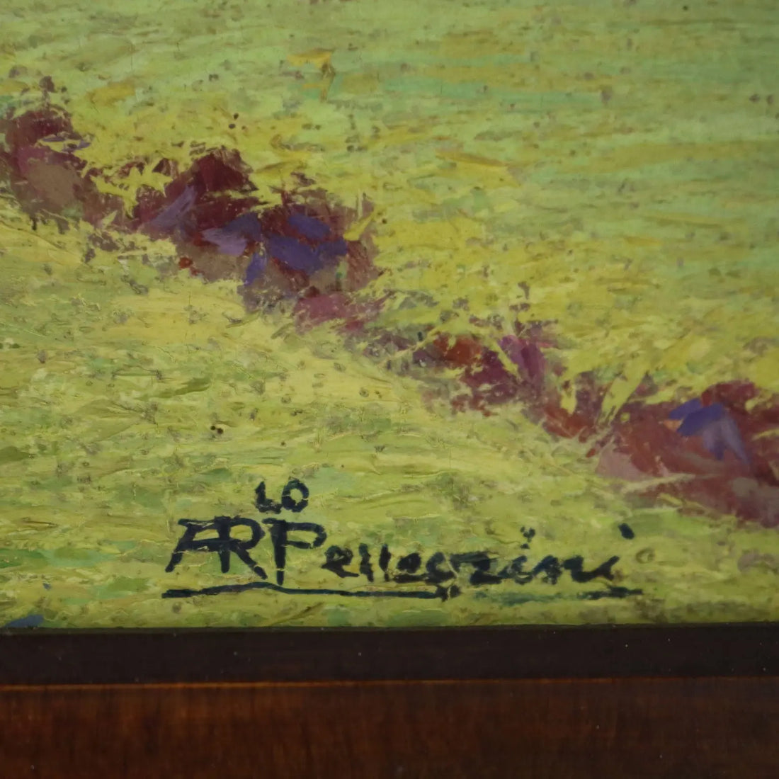 Antique Painting Signed R.lo Pellegrini Oil on Hardboard XX Century | Art | 20th Century