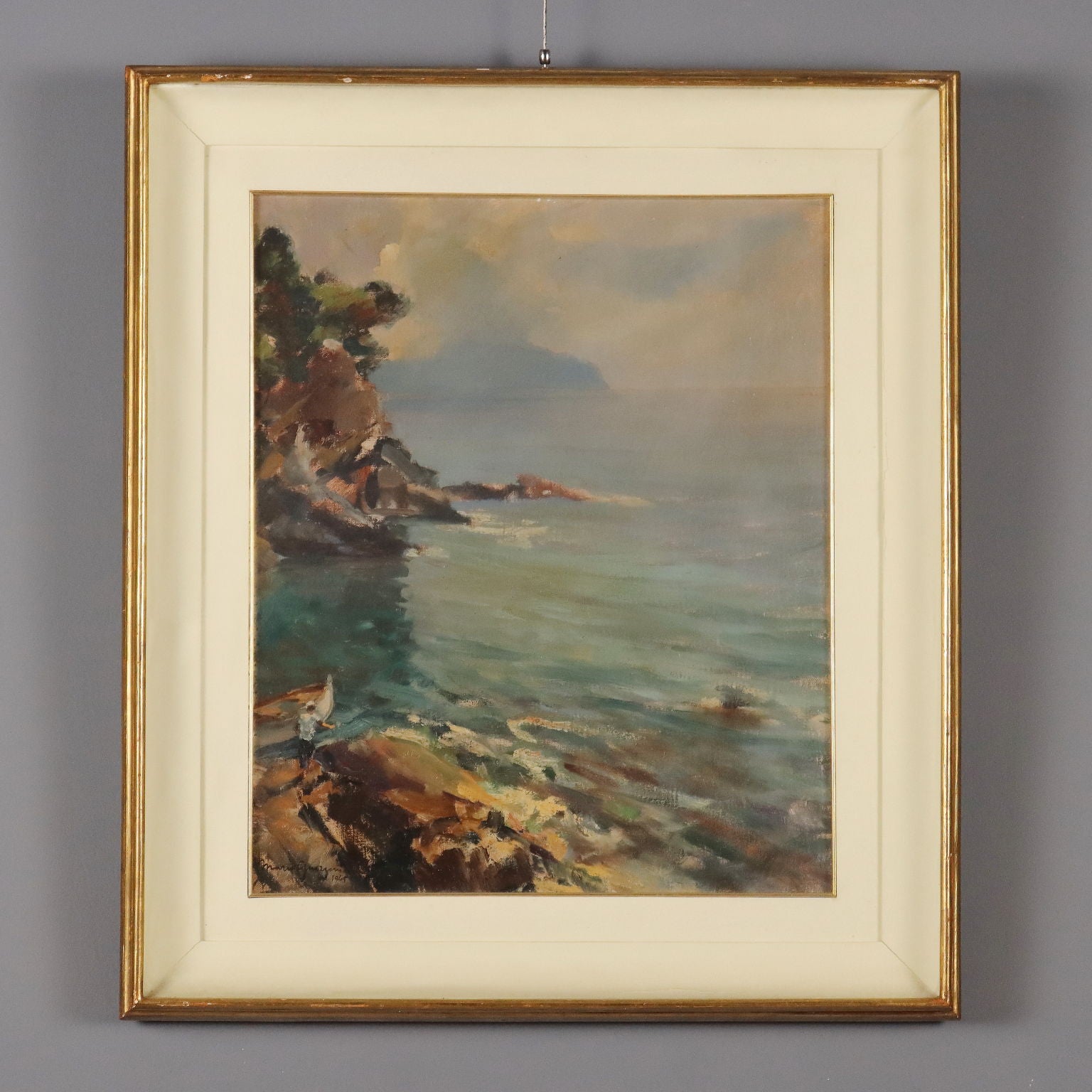 Sant'Ilario Modern Painting Signed Mario Guerzoni 1945 - Sant'Ilario 1945 | Art  20th Century