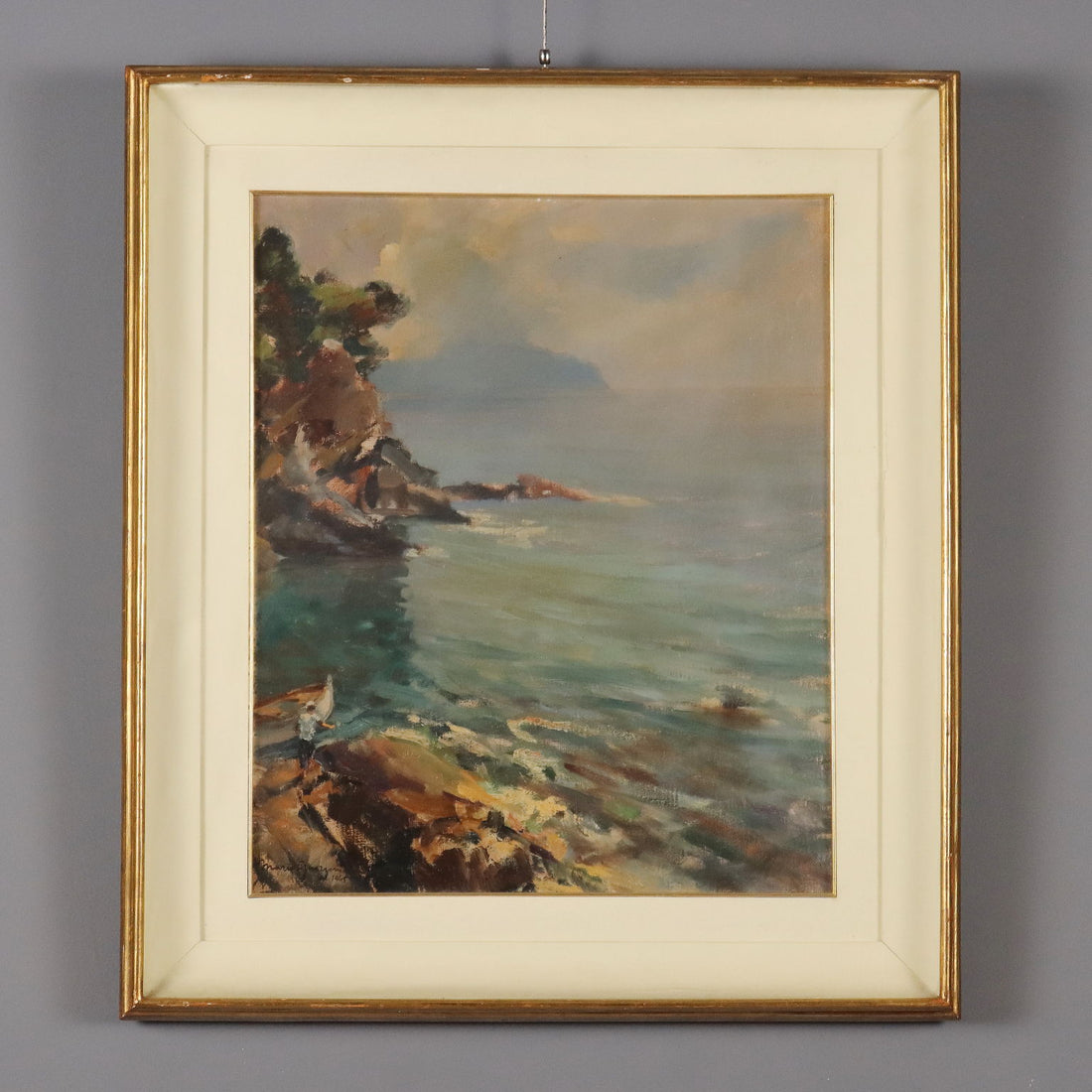 Sant'Ilario Modern Painting Signed Mario Guerzoni 1945 - Sant'Ilario 1945 | Art  20th Century