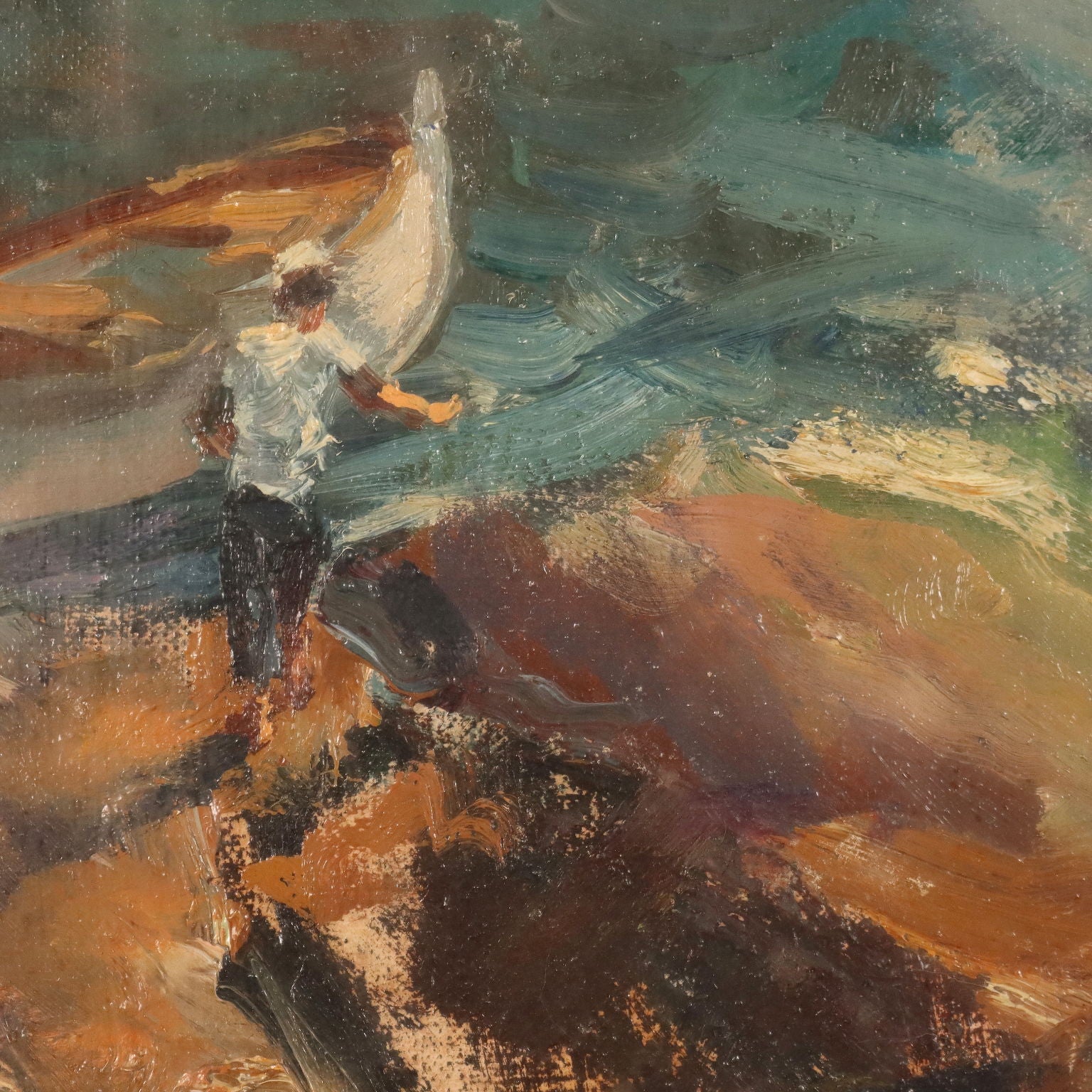 Sant'Ilario Modern Painting Signed Mario Guerzoni 1945 - Sant'Ilario 1945 | Art  20th Century