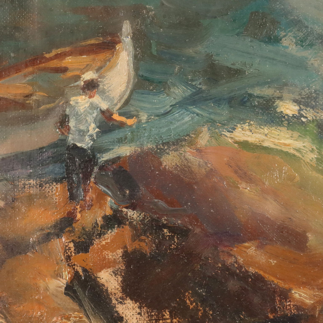 Sant'Ilario Modern Painting Signed Mario Guerzoni 1945 - Sant'Ilario 1945 | Art  20th Century