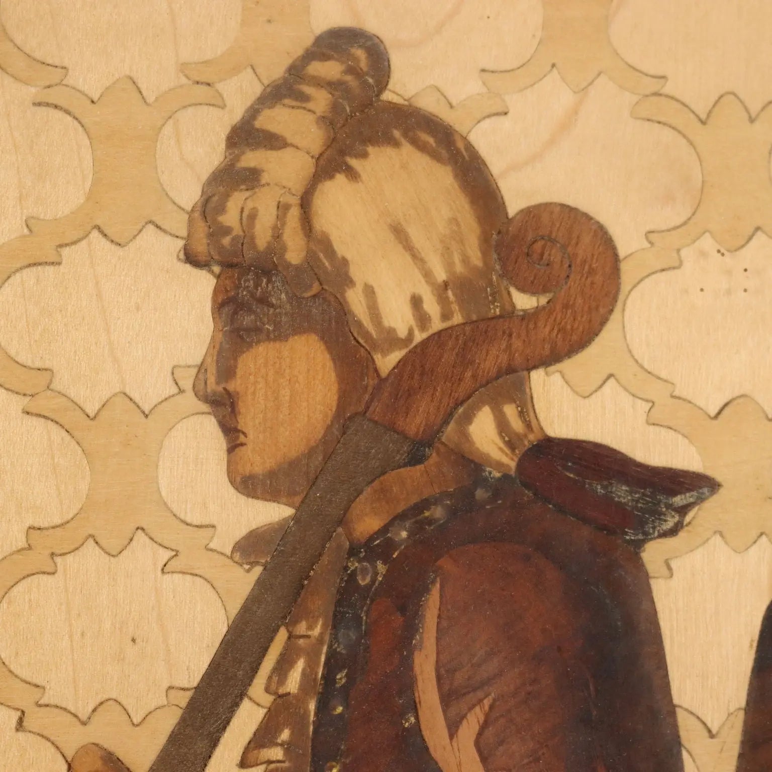 The Cellist Inlay Painting Signed Francesco Ferrario Italy 1930 ca. | Art | 20th Century