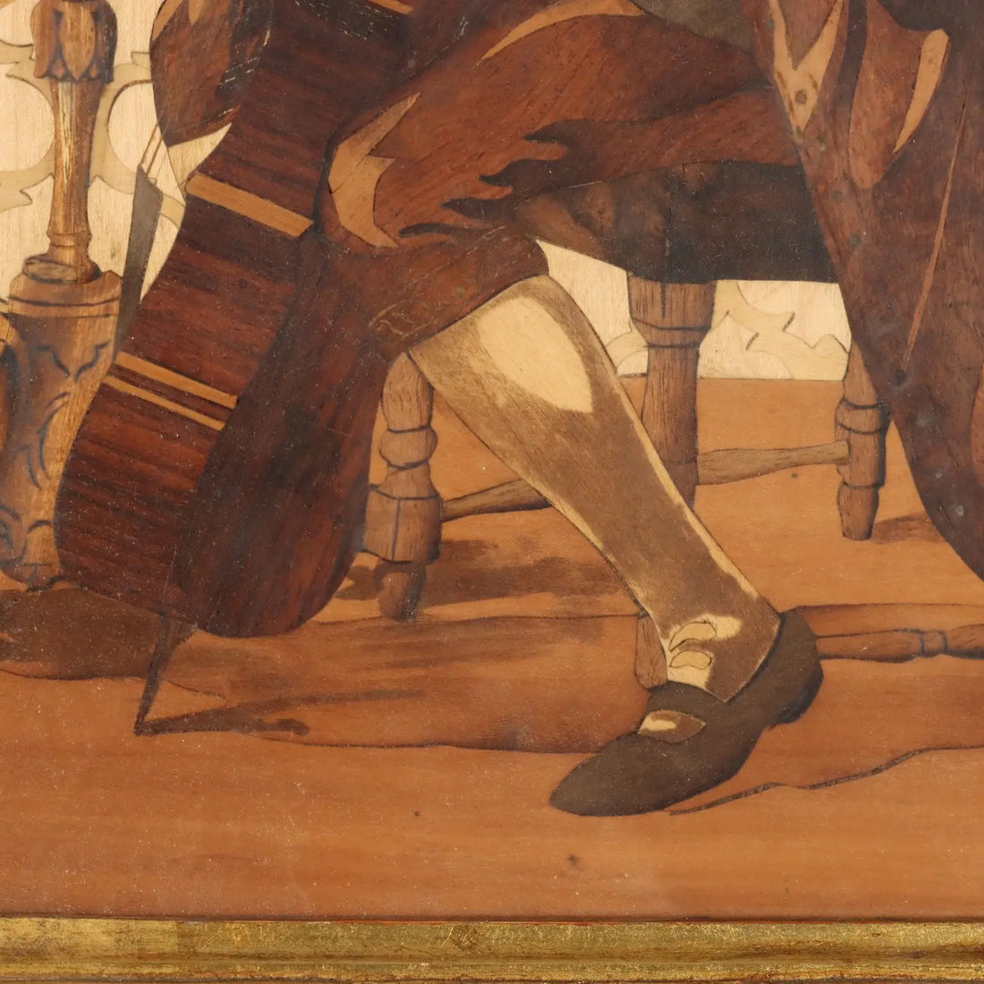 The Cellist Inlay Painting Signed Francesco Ferrario Italy 1930 ca. | Art | 20th Century
