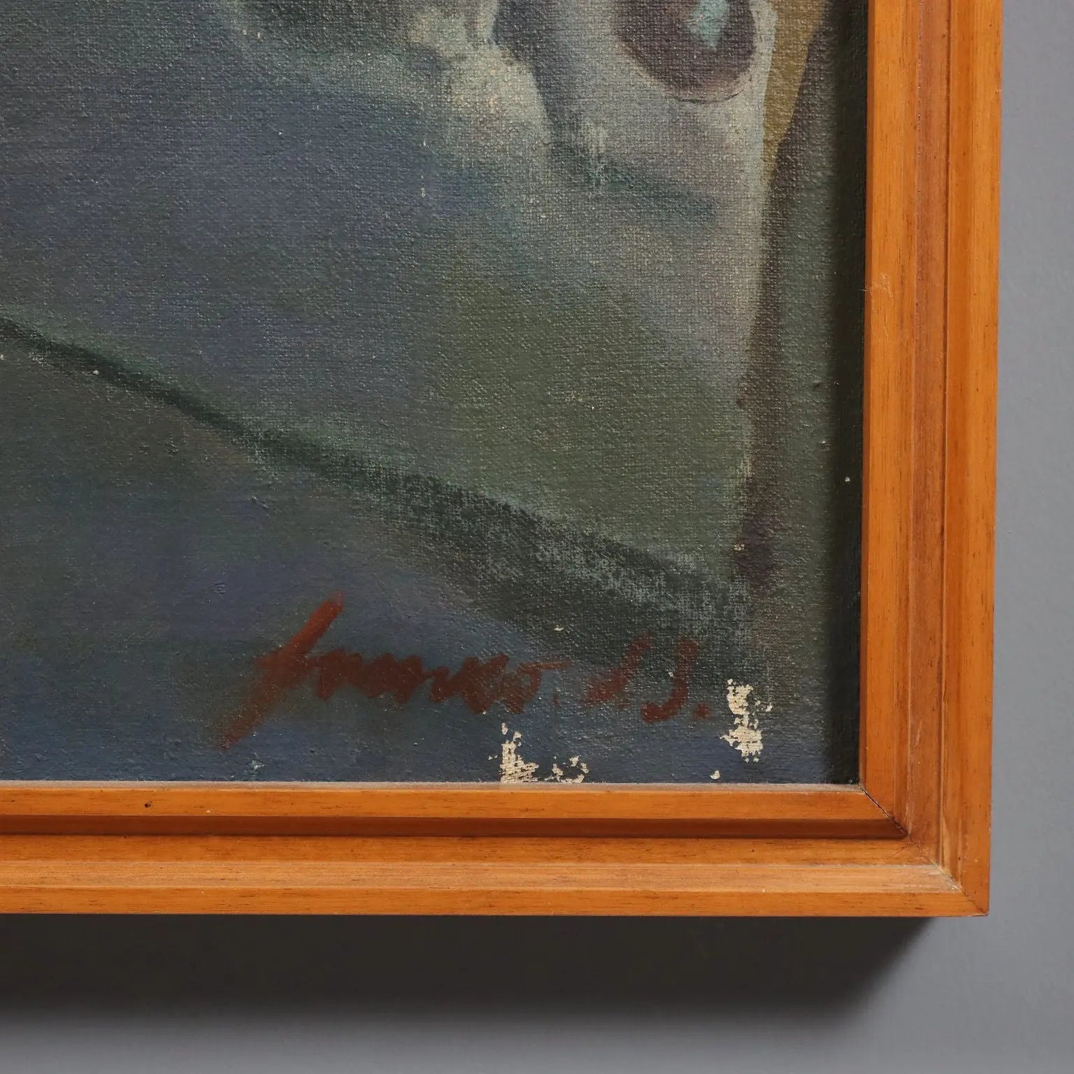 Modern Painting Signed Mario Venzo Oil on Canvas Italy 1950 - Christ the Worker ca. 1950 | Art | 20th Century