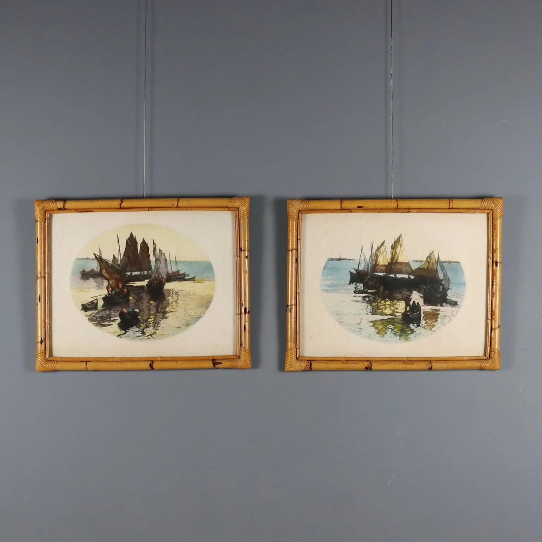 Modern Litographs Signed Georges Pierre Guinegault XX Century - Fishing Boats | Art | 20th Century