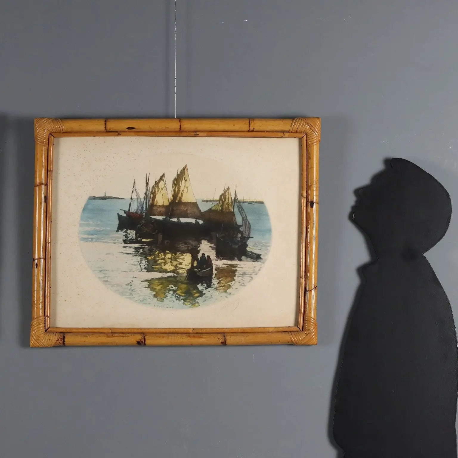 Modern Litographs Signed Georges Pierre Guinegault XX Century - Fishing Boats | Art | 20th Century