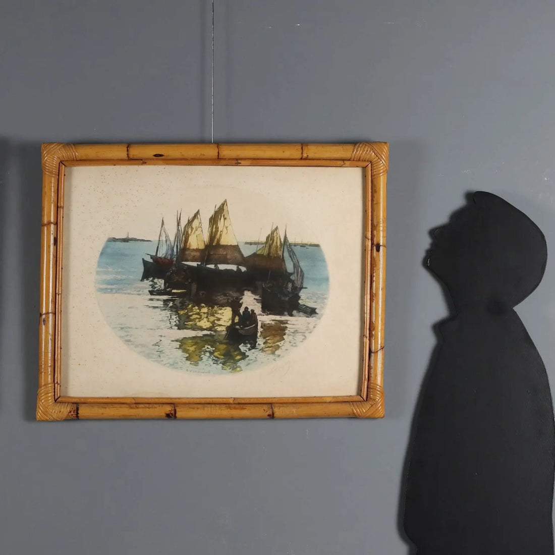 Modern Litographs Signed Georges Pierre Guinegault XX Century - Fishing Boats | Art | 20th Century