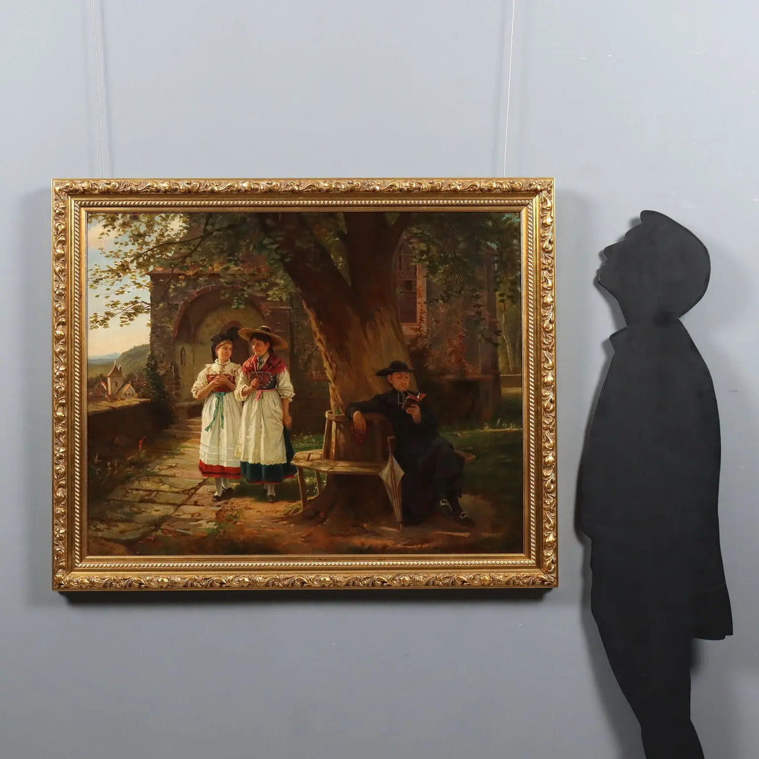 Antique Painting Copy from Benjamin Vautier Oil on Canvas XIX Century - The Involuntary Confession | Art | 20th Century