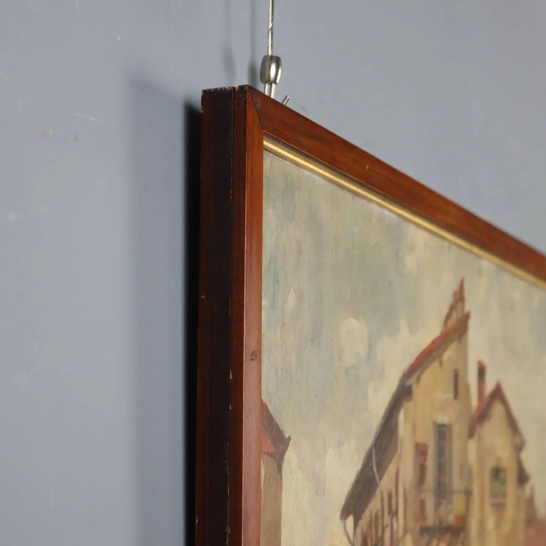 Antique Painting Signed Giuseppe Viviani Glimpse of Milan XX Century - Glimpses of Milan | Art | 20th Century