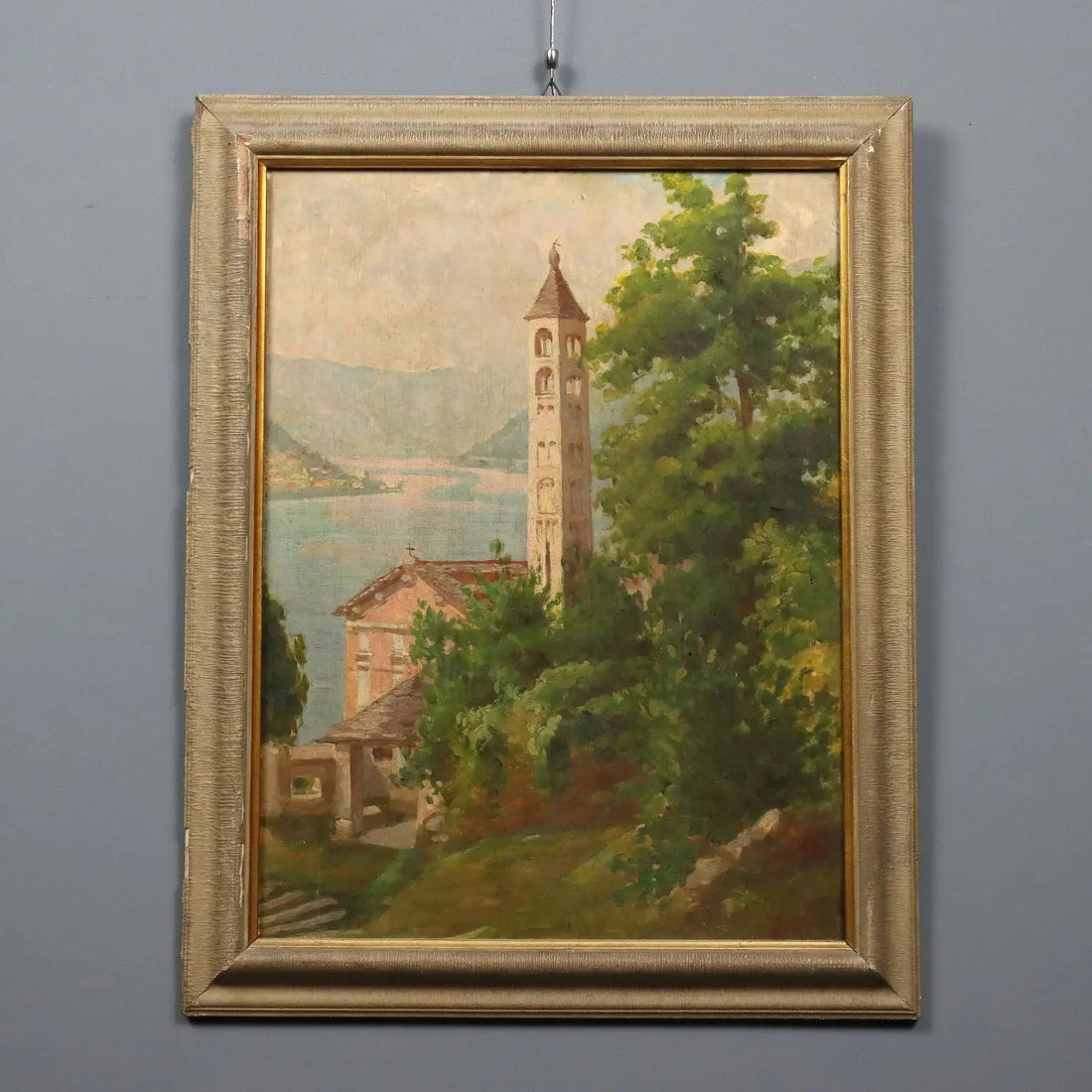 Modern Painting Signed Giuseppe Viviani Santa Margherita Molina '900 - Saint Margaret Molina | Art | 20th Century