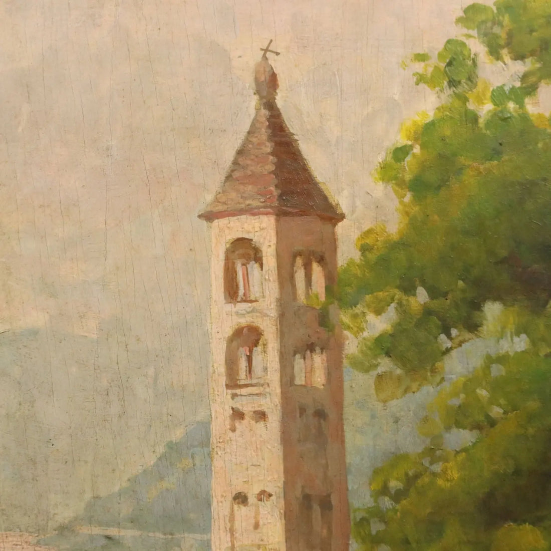 Modern Painting Signed Giuseppe Viviani Santa Margherita Molina '900 - Saint Margaret Molina | Art | 20th Century