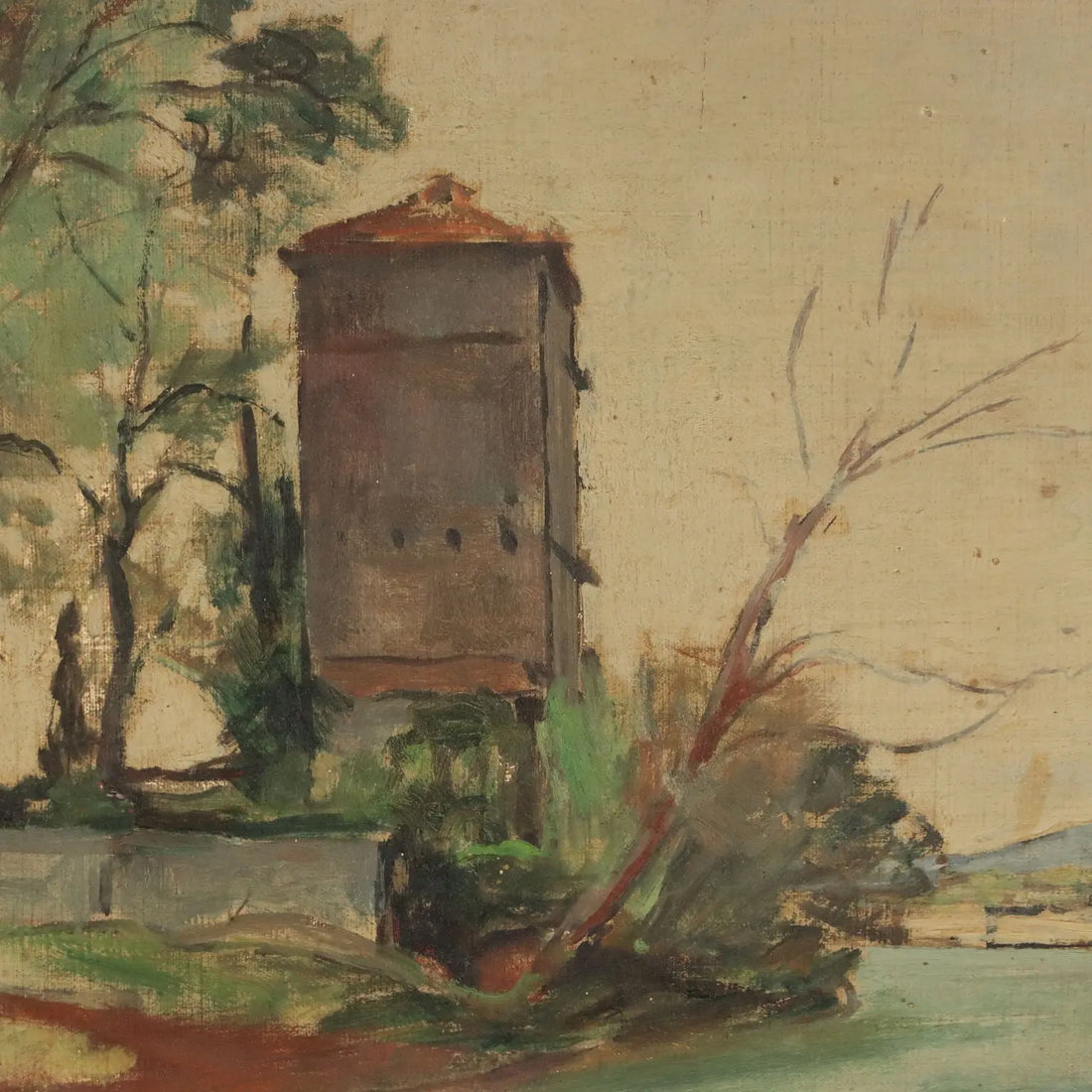 Modern Painting Signed Fioravante Seibezzi Padua the Bacchiglione 1942 - Padova, il Bacchiglione, 1942 | Art | 20th Century