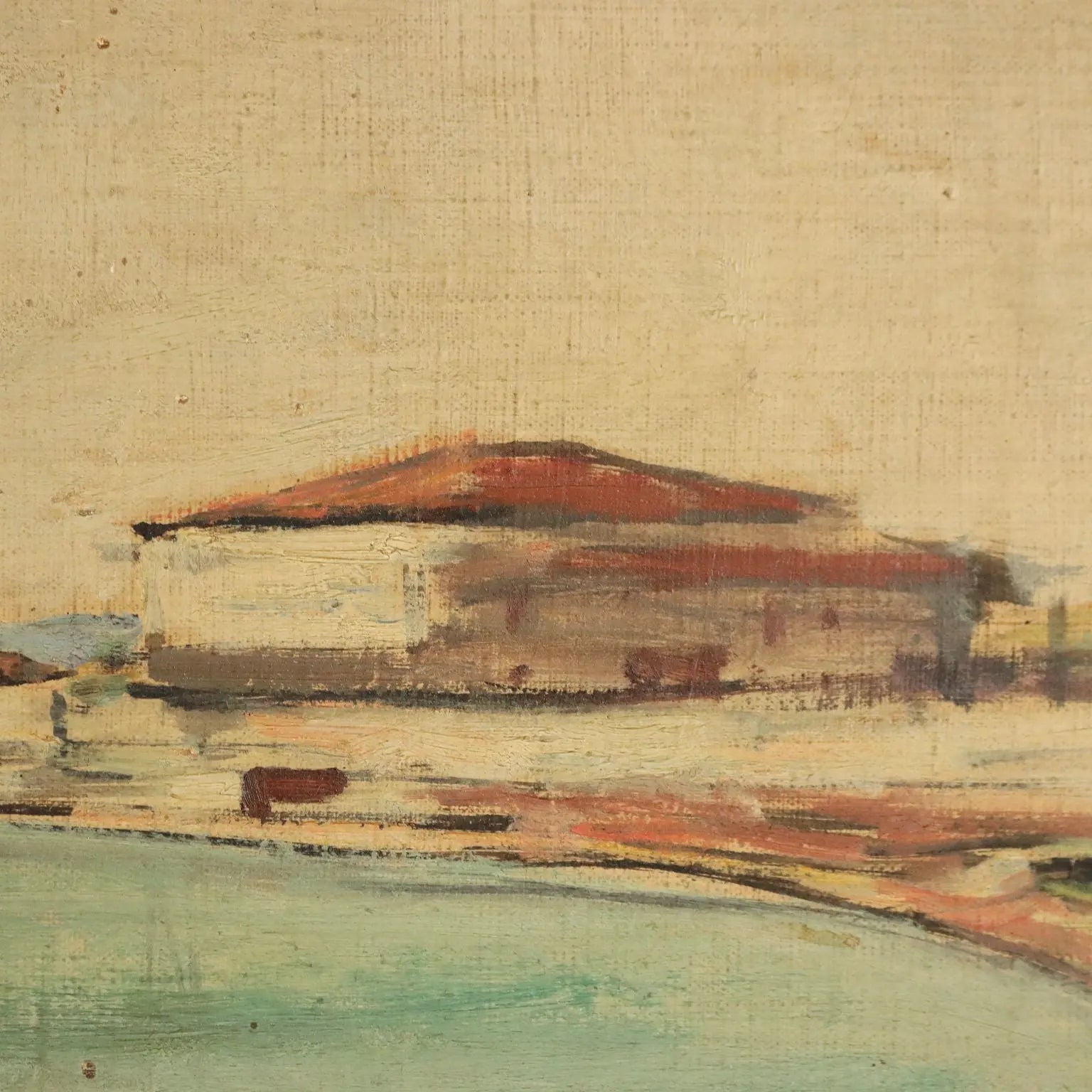 Modern Painting Signed Fioravante Seibezzi Padua the Bacchiglione 1942 - Padova, il Bacchiglione, 1942 | Art | 20th Century