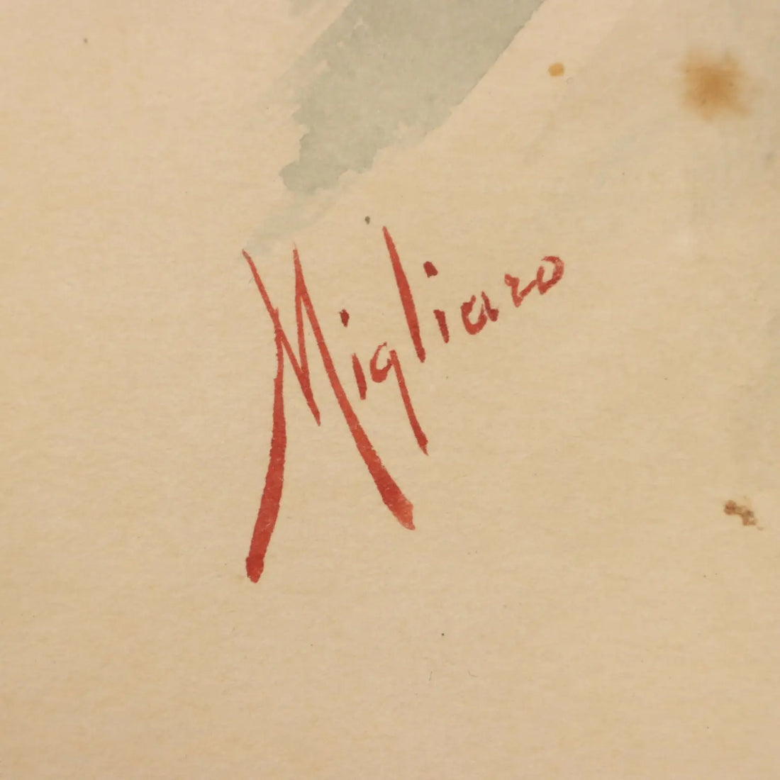 Modern Painting Signed V. Migliaro Watercolor on Paper XIX Century - Female Portrait | Art | 20th Century