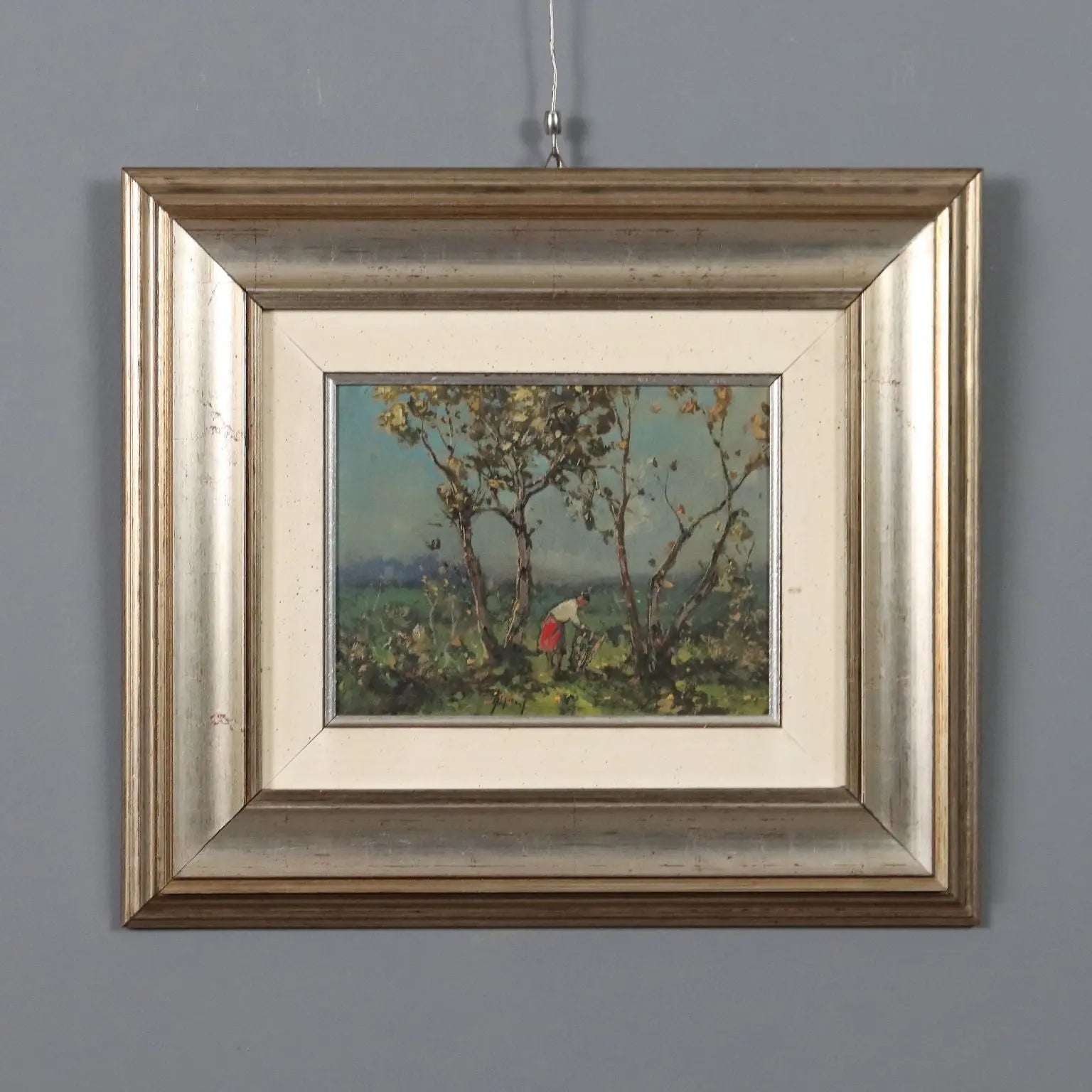 Modern Painting Signed Lorenzo Gignous Peasant at Work '900 - Peasant at Work | Art | 20th Century