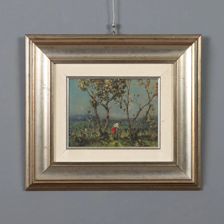 Modern Painting Signed Lorenzo Gignous Peasant at Work '900 - Peasant at Work | Art | 20th Century