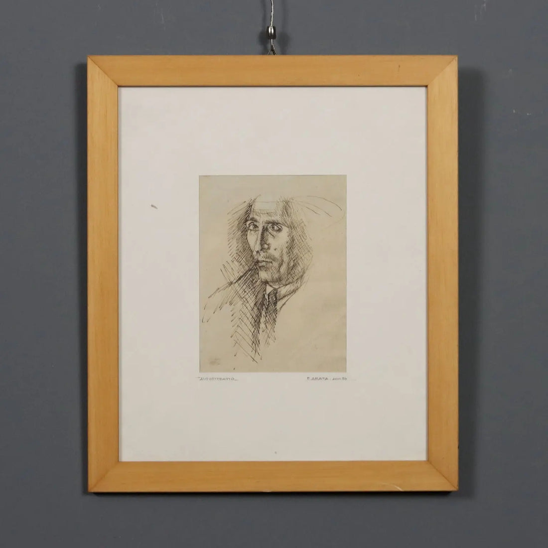 Modern Painting Modern Drawing Signed FrancesFrancesco Arata XX Centur - Self-portrait | Art | 20th Century