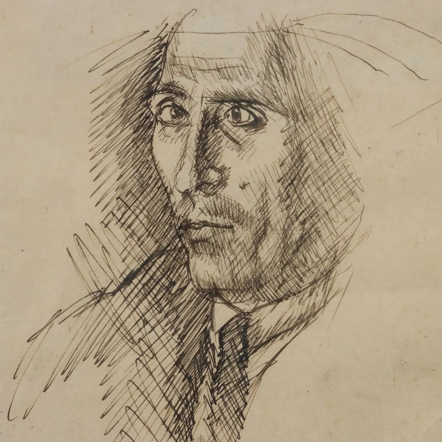Modern Painting Modern Drawing Signed FrancesFrancesco Arata XX Centur - Self-portrait | Art | 20th Century
