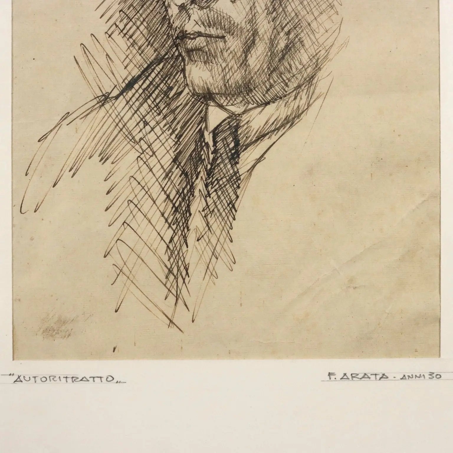 Modern Painting Modern Drawing Signed FrancesFrancesco Arata XX Centur - Self-portrait | Art | 20th Century