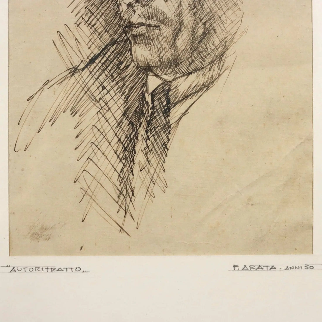 Modern Painting Modern Drawing Signed FrancesFrancesco Arata XX Centur - Self-portrait | Art | 20th Century