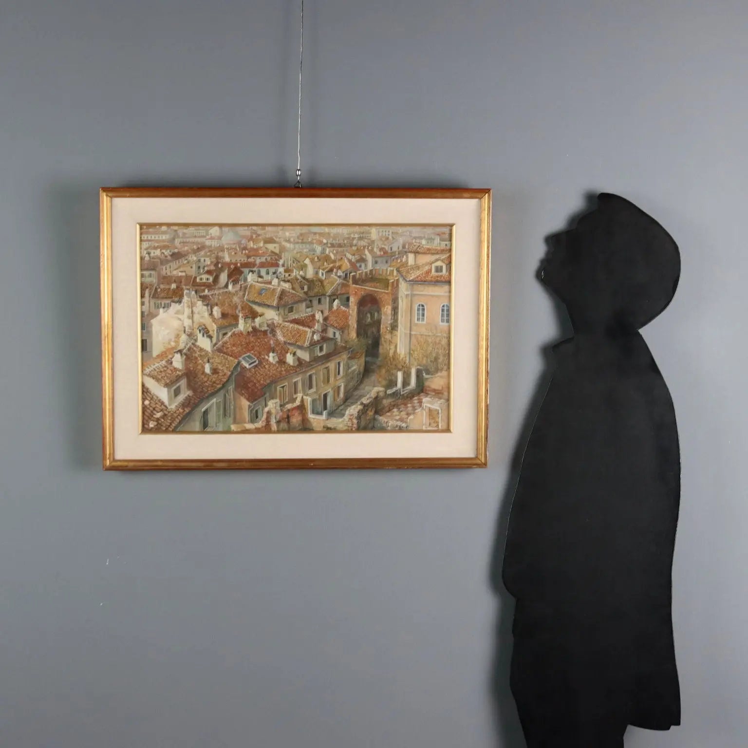 Modern Painting Signed Aldo Bressanuti City View XX Century - City View | Art | 20th Century