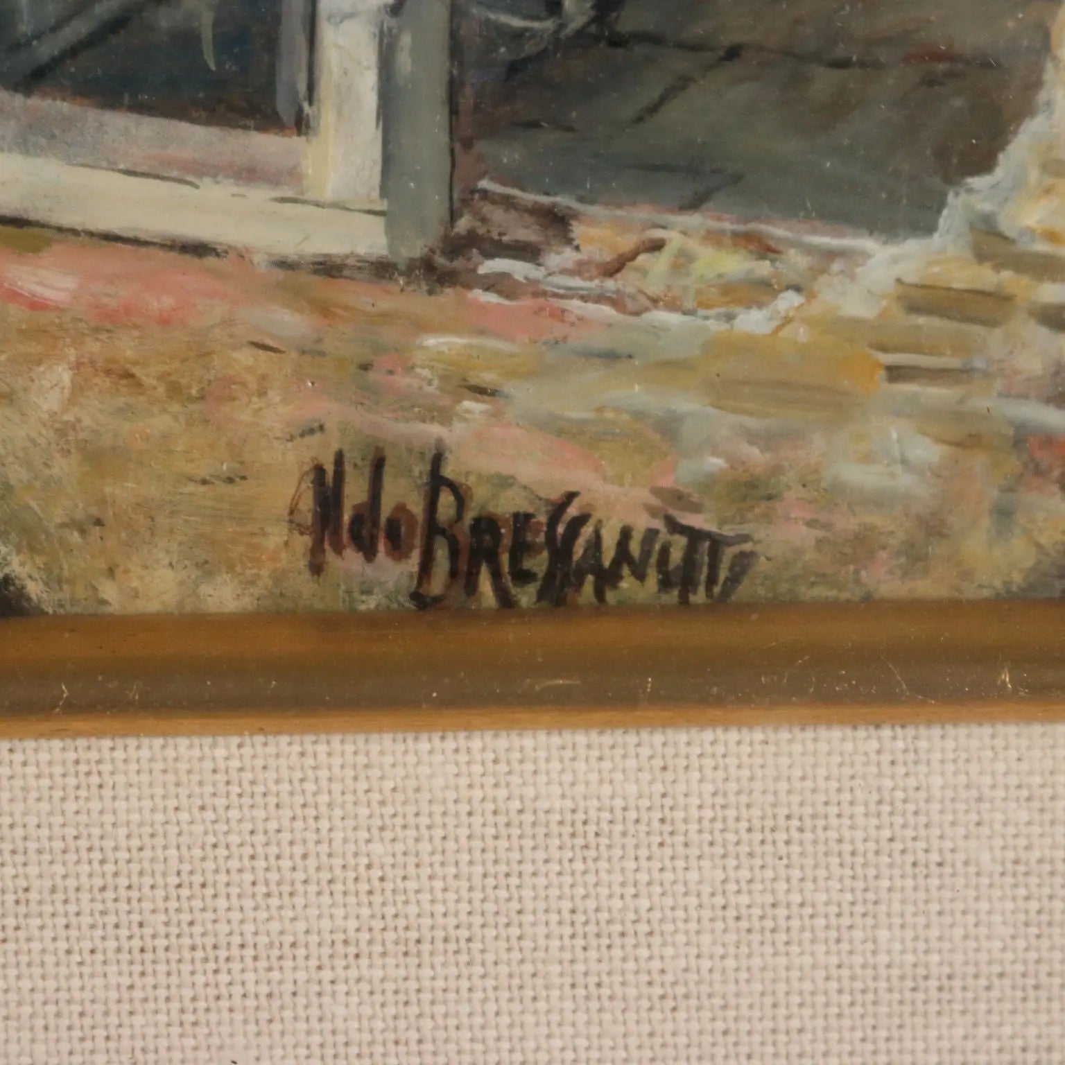Modern Painting Signed Aldo Bressanuti City View XX Century - City View | Art | 20th Century