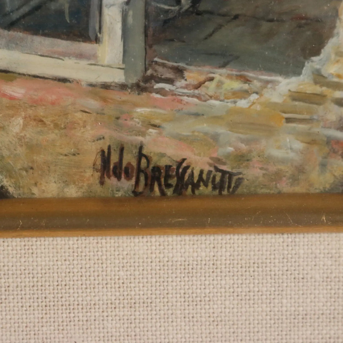 Modern Painting Signed Aldo Bressanuti City View XX Century - City View | Art | 20th Century