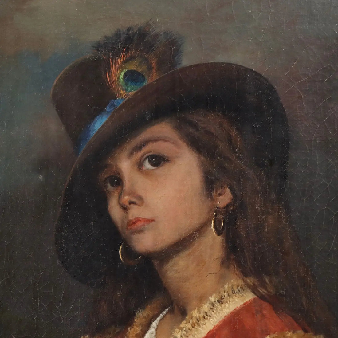 Modern Painting Signed Domenico Pesenti Oil on Canvas XIX Century - The Shepherdess | Art | 20th Century