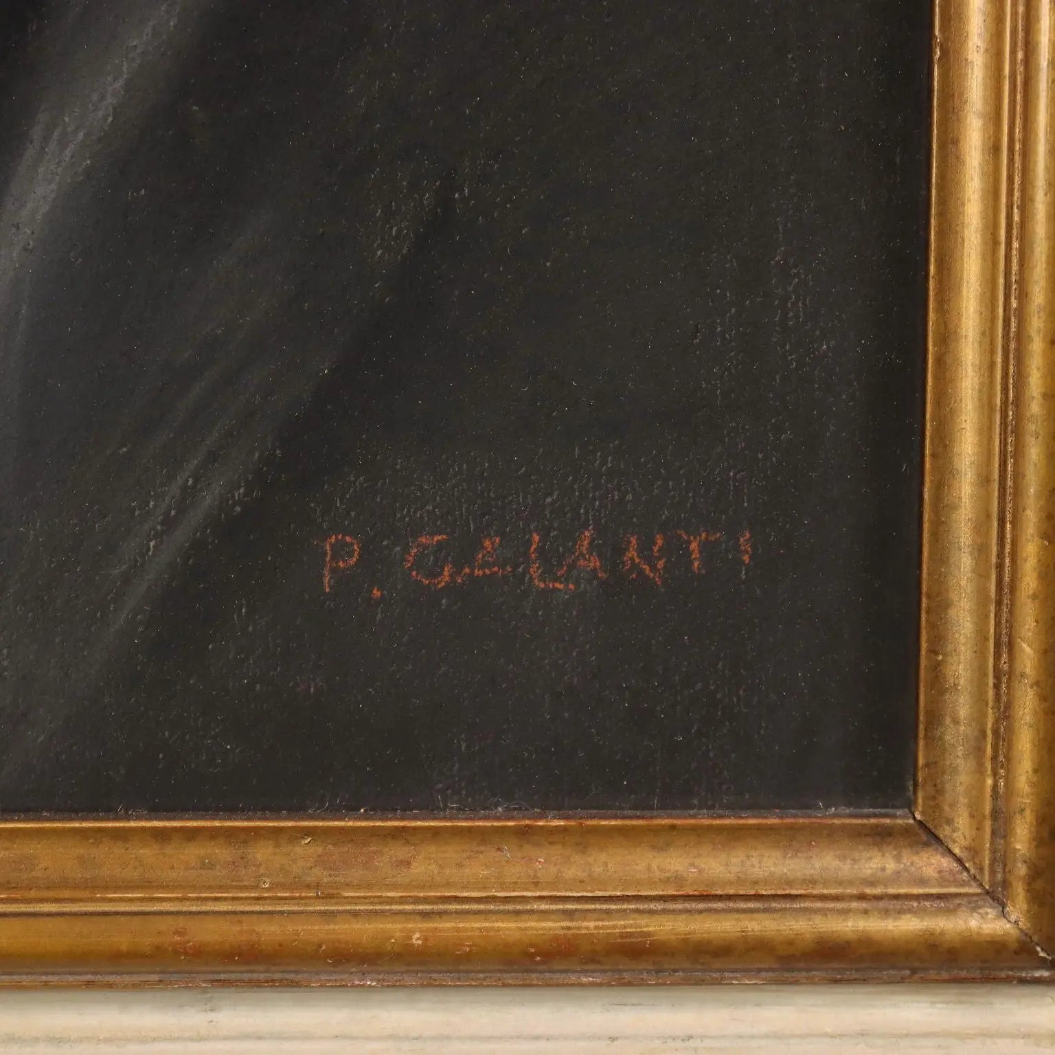 Modern Painting Signed Piero Galanti Crayons on Cardboard '900 - Portrait of a Lady | Art | 20th Century
