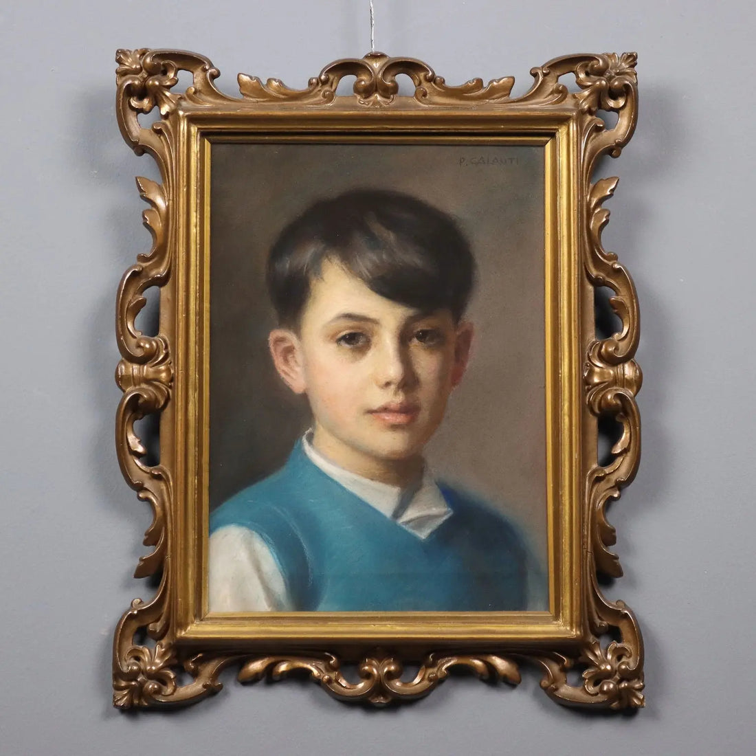 Modern Painting Signed Piero Galanti Portrait of a Boy '900 - Portrait of a Boy | Art | 20th Century