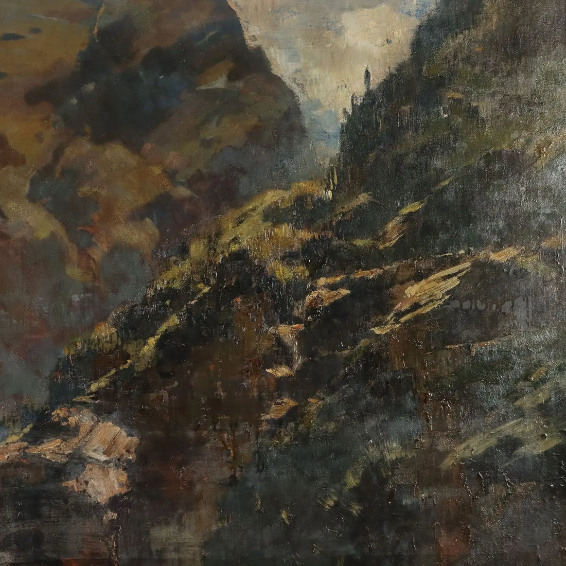 Modern Painting Signed Ludovico Zambeletti Val Vogna XX Century - Val Vogna | Art | 20th Century