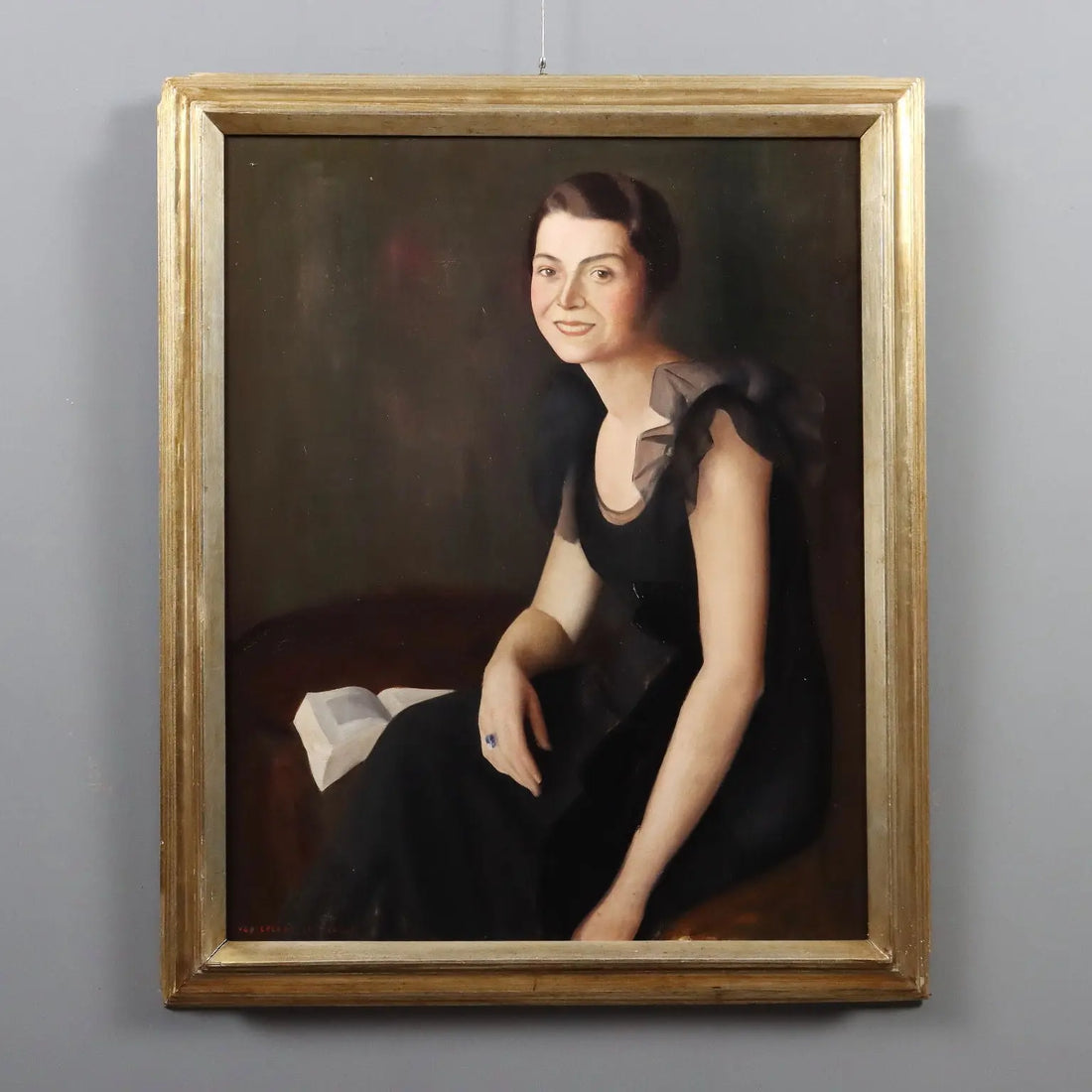 Modern Painting Signed Ugo Celada da Virgilio XX Century - Portrait of a Lady | Art | 20th Century