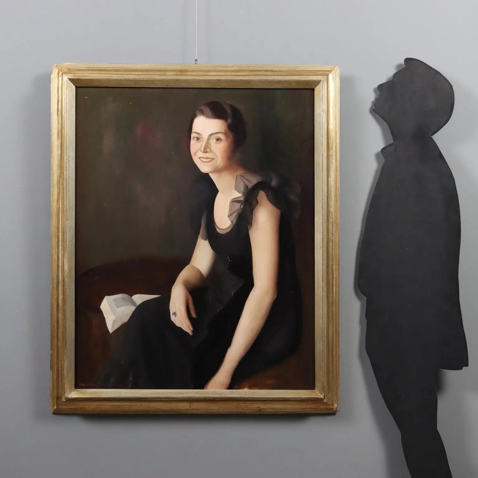 Modern Painting Signed Ugo Celada da Virgilio XX Century - Portrait of a Lady | Art | 20th Century
