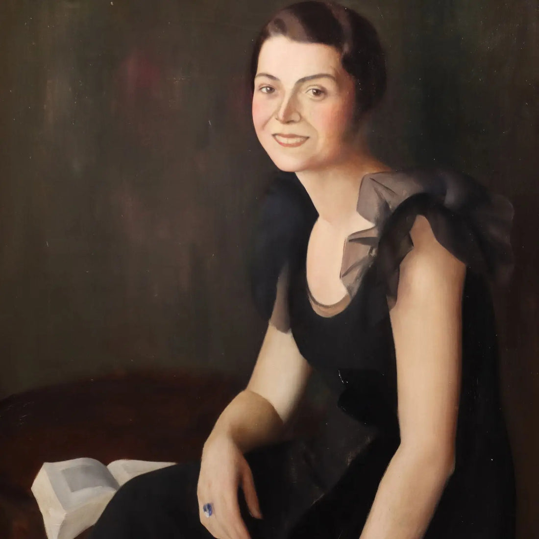 Modern Painting Signed Ugo Celada da Virgilio XX Century - Portrait of a Lady | Art | 20th Century