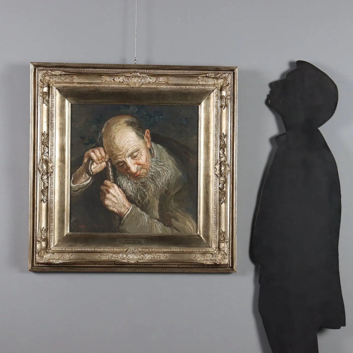 Modern Painting Signed Alfonso Grassi Oil on Canvas XX Century - Tired | Art | 20th Century