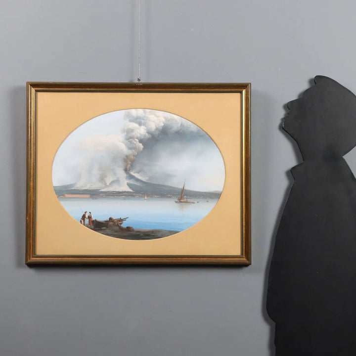 Modern Painting View from the Vesuvius Gouache on Cardboard '900 | Art | 20th Century
