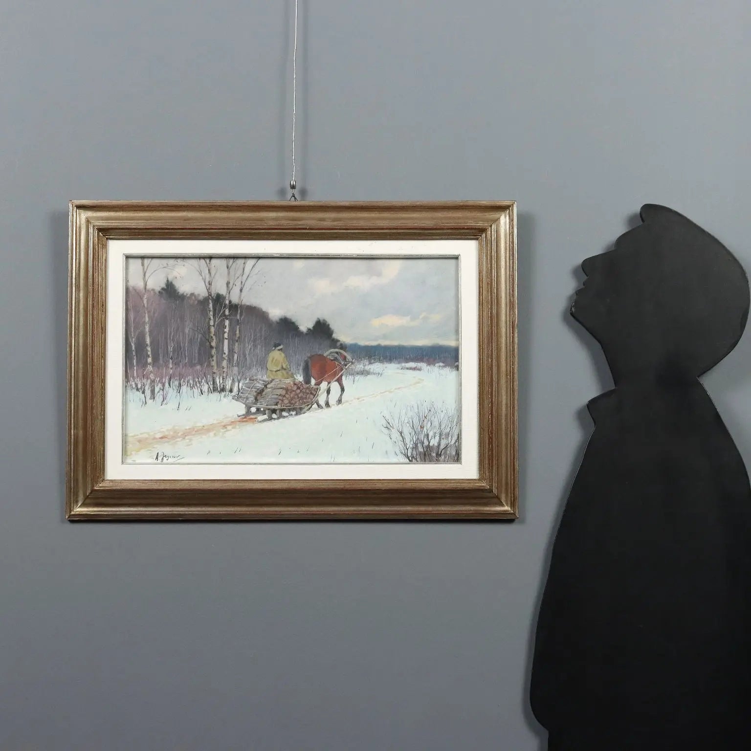 Modern Painting Andrei Afanas' evich Egorov Sleigh on the Snow '900 - Sledding on the Snow | Art | 20th Century