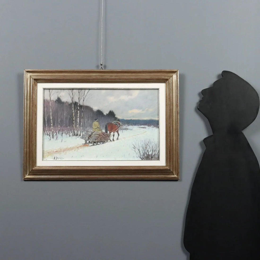 Modern Painting Andrei Afanas' evich Egorov Sleigh on the Snow '900 - Sledding on the Snow | Art | 20th Century
