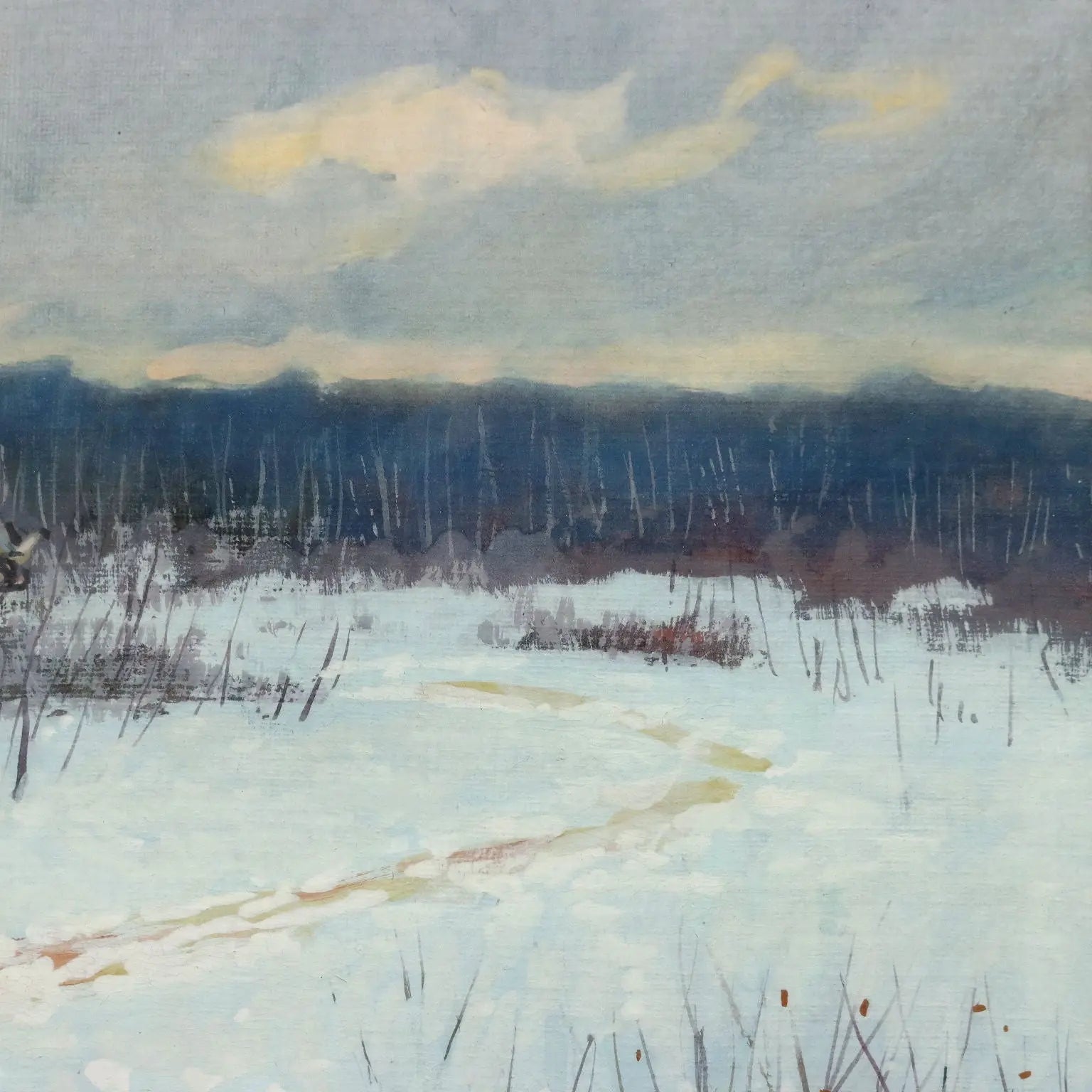 Modern Painting Andrei Afanas' evich Egorov Sleigh on the Snow '900 - Sledding on the Snow | Art | 20th Century