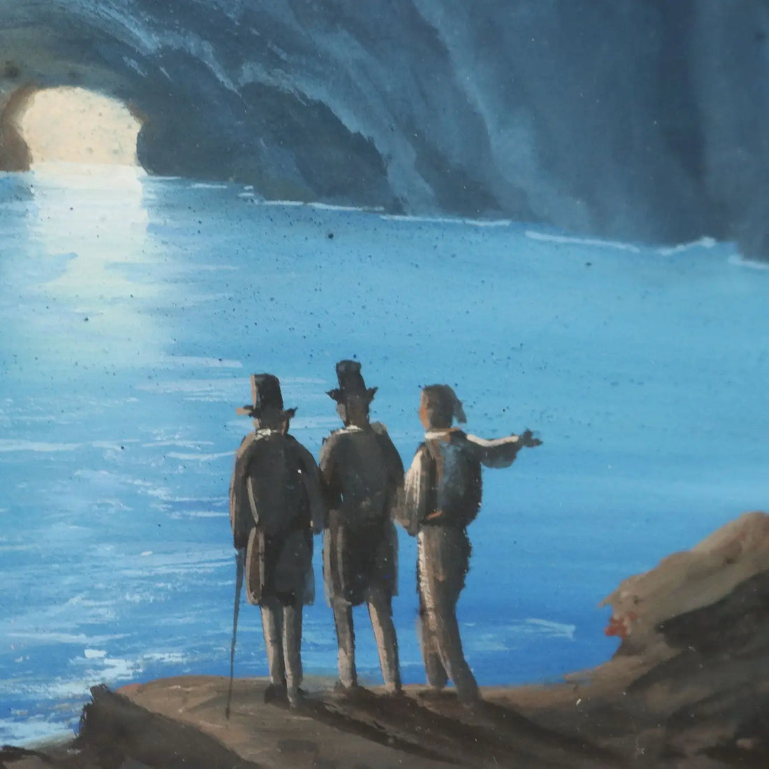 Modern Painting The Blue Grotto in Capri Gouache on Cardboard '900 | Art | 20th Century