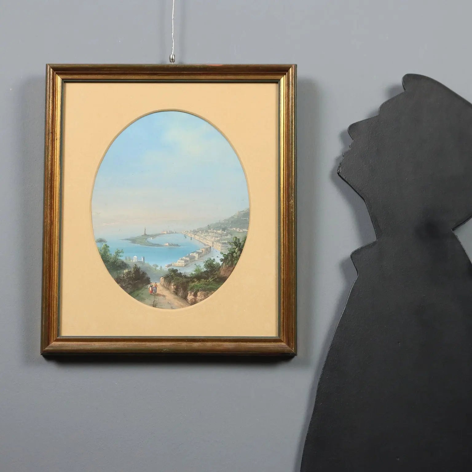 Modern Painting Sea Glimpse Tempera on Cardboard XX Century | Art | 20th Century