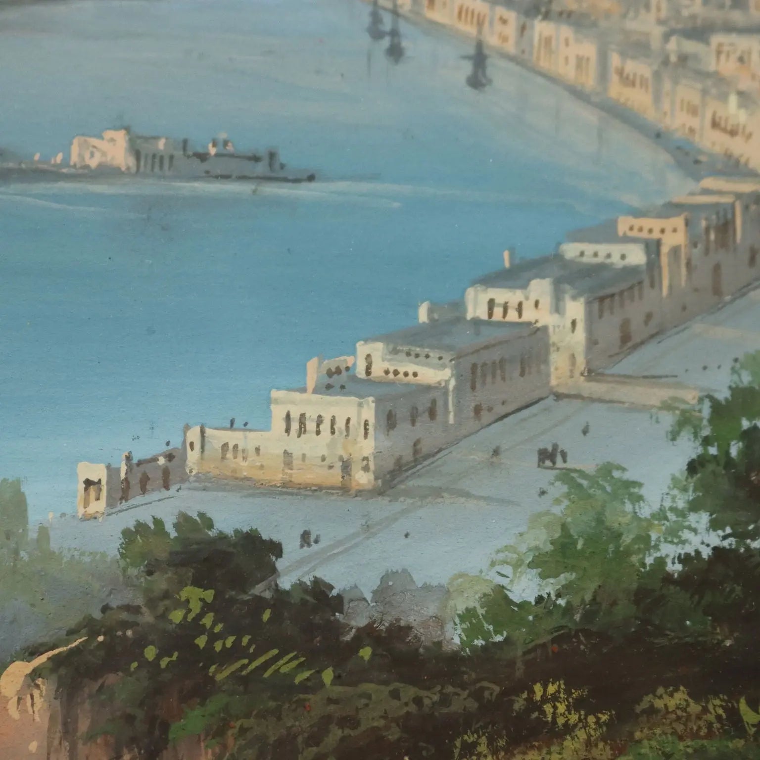 Modern Painting Sea Glimpse Tempera on Cardboard XX Century | Art | 20th Century