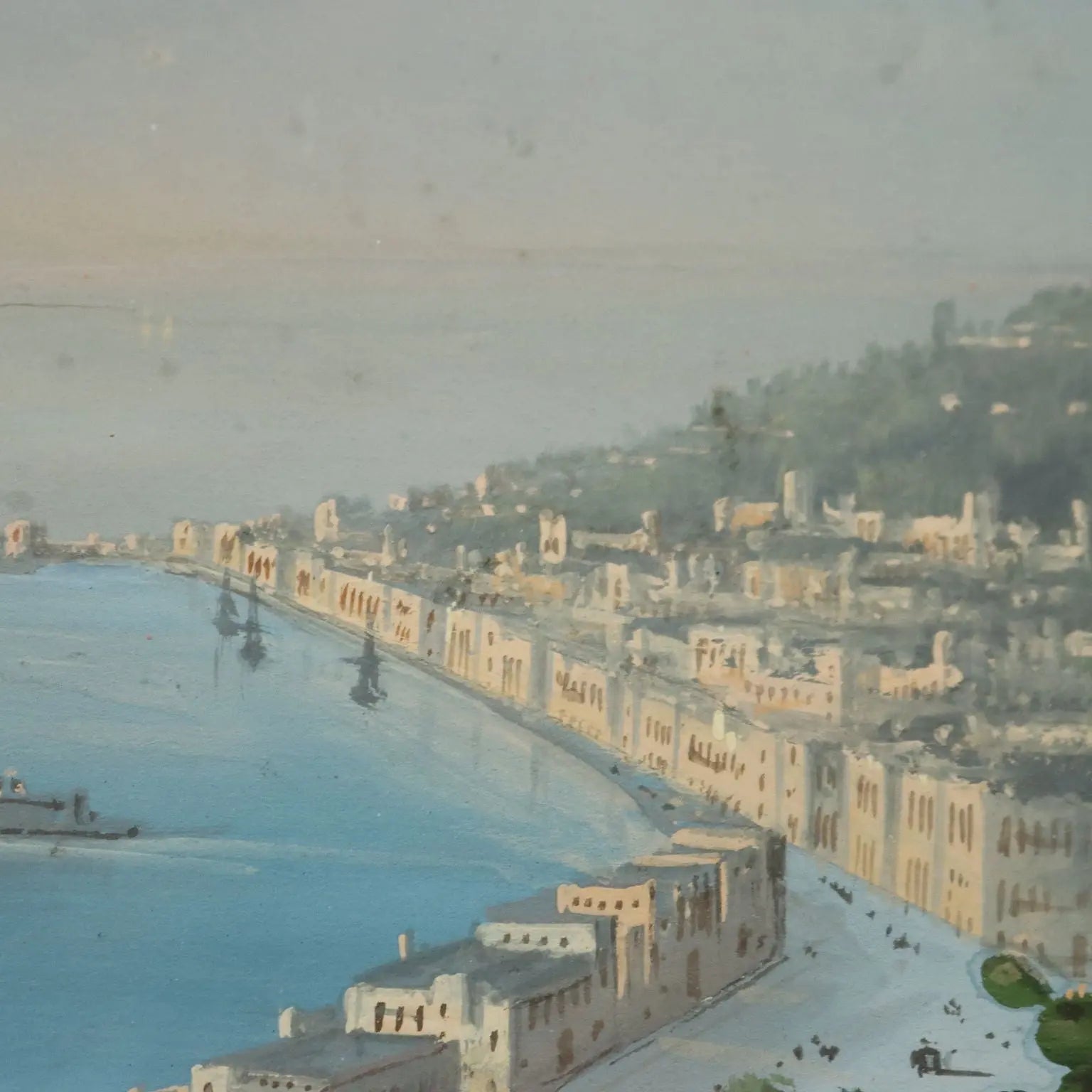 Modern Painting Sea Glimpse Tempera on Cardboard XX Century | Art | 20th Century