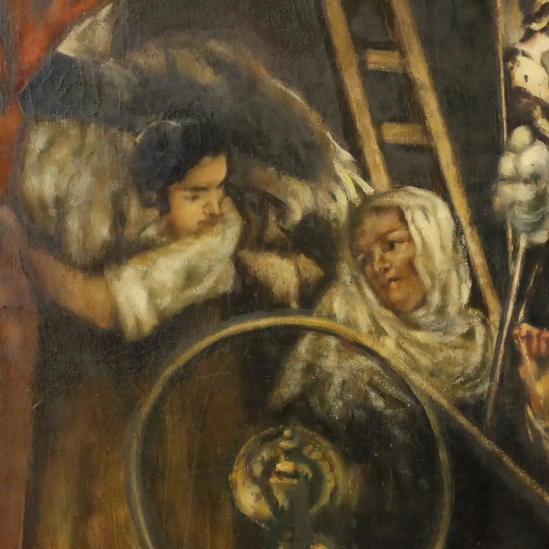 Modern Painting The Spinners Copy from Velazquez XX Century