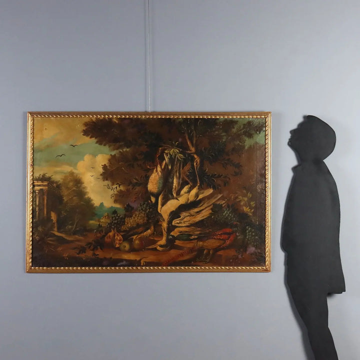 Modern Painting Composition with Game Oil on Canvas XX Century