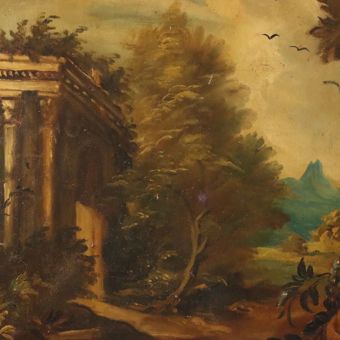 Modern Painting Composition with Game Oil on Canvas XX Century