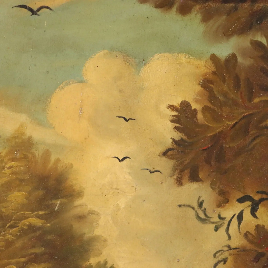 Modern Painting Composition with Game Oil on Canvas XX Century