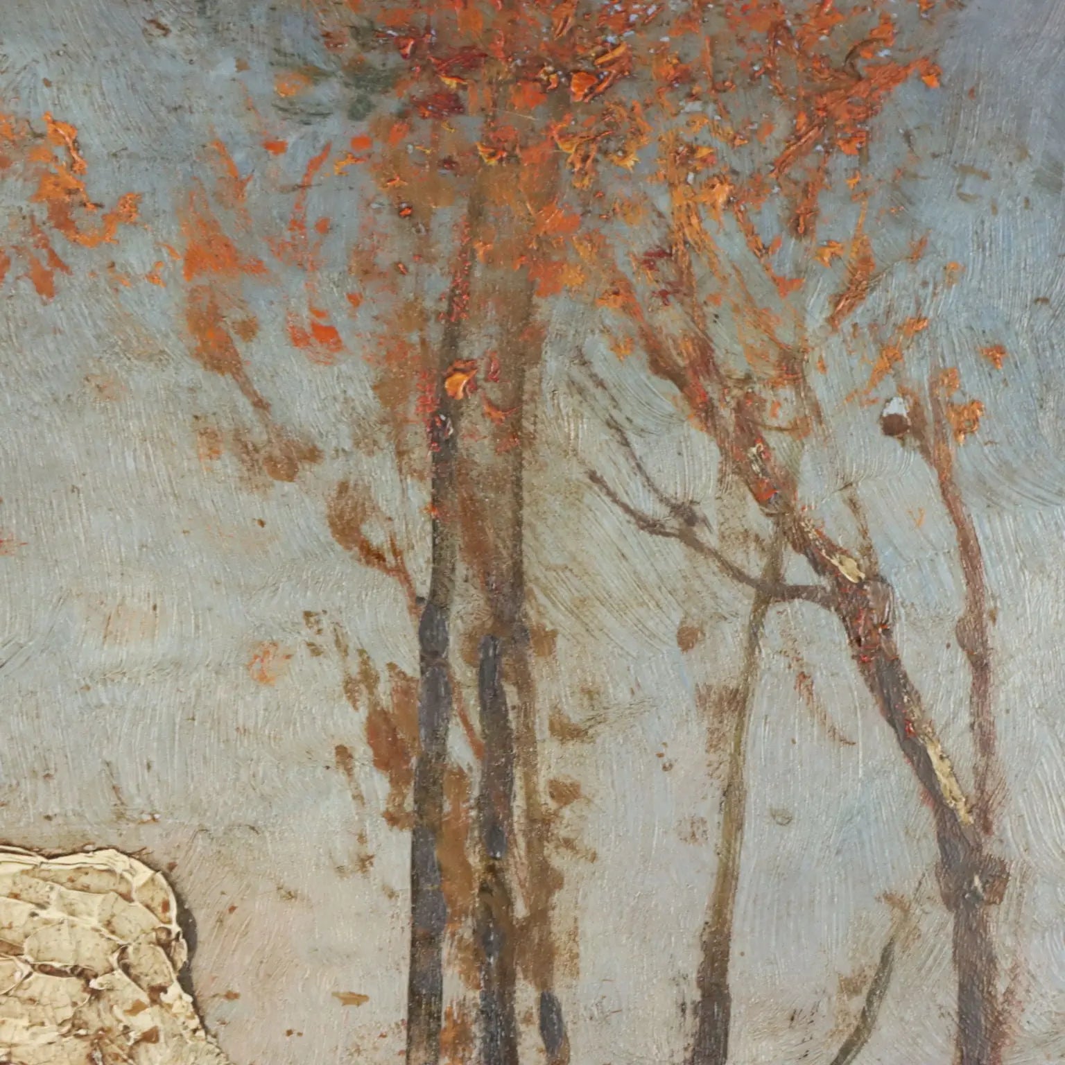 Modern Painting Signed Vittorio Cajani Landscape Oil on Hardboard