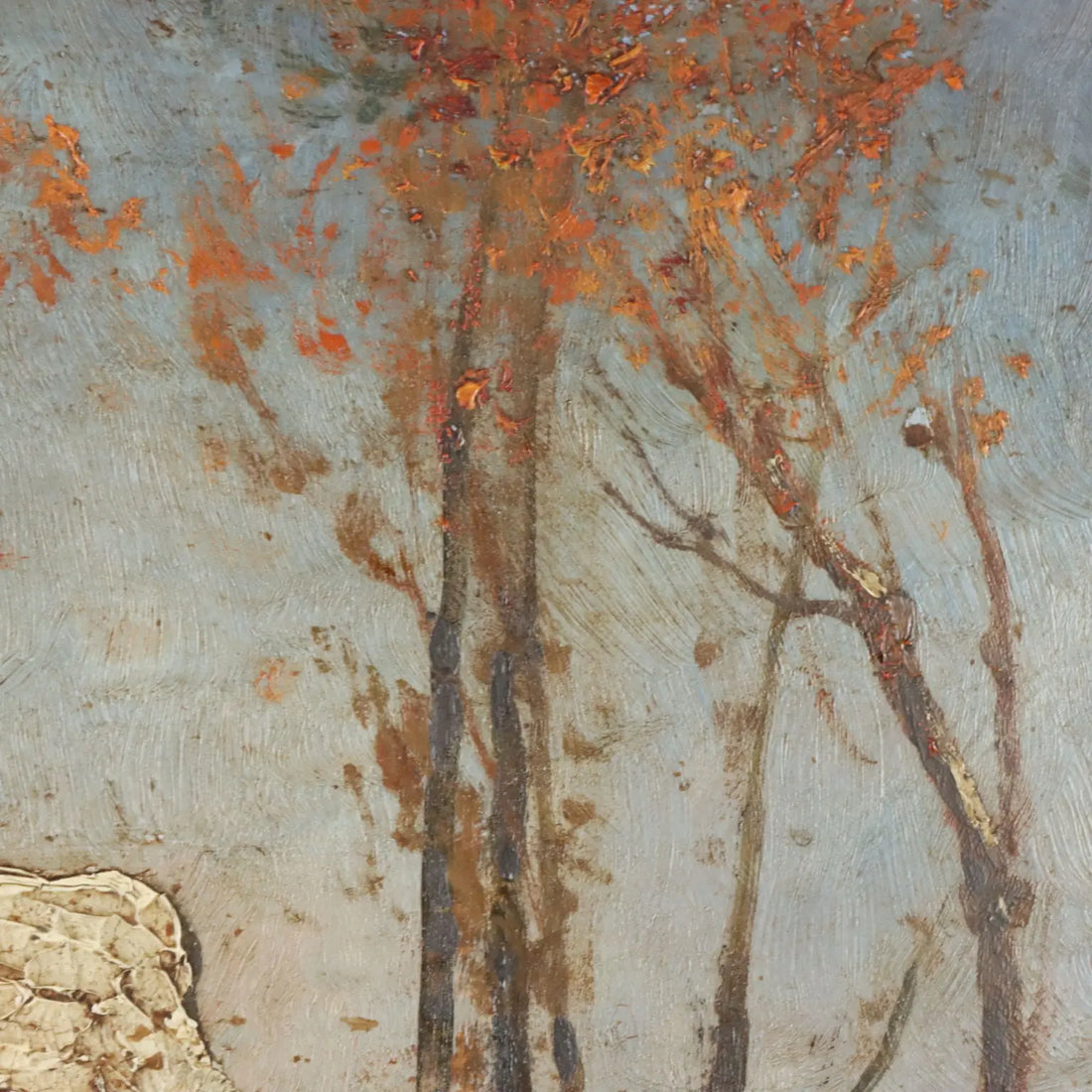 Modern Painting Signed Vittorio Cajani Landscape Oil on Hardboard